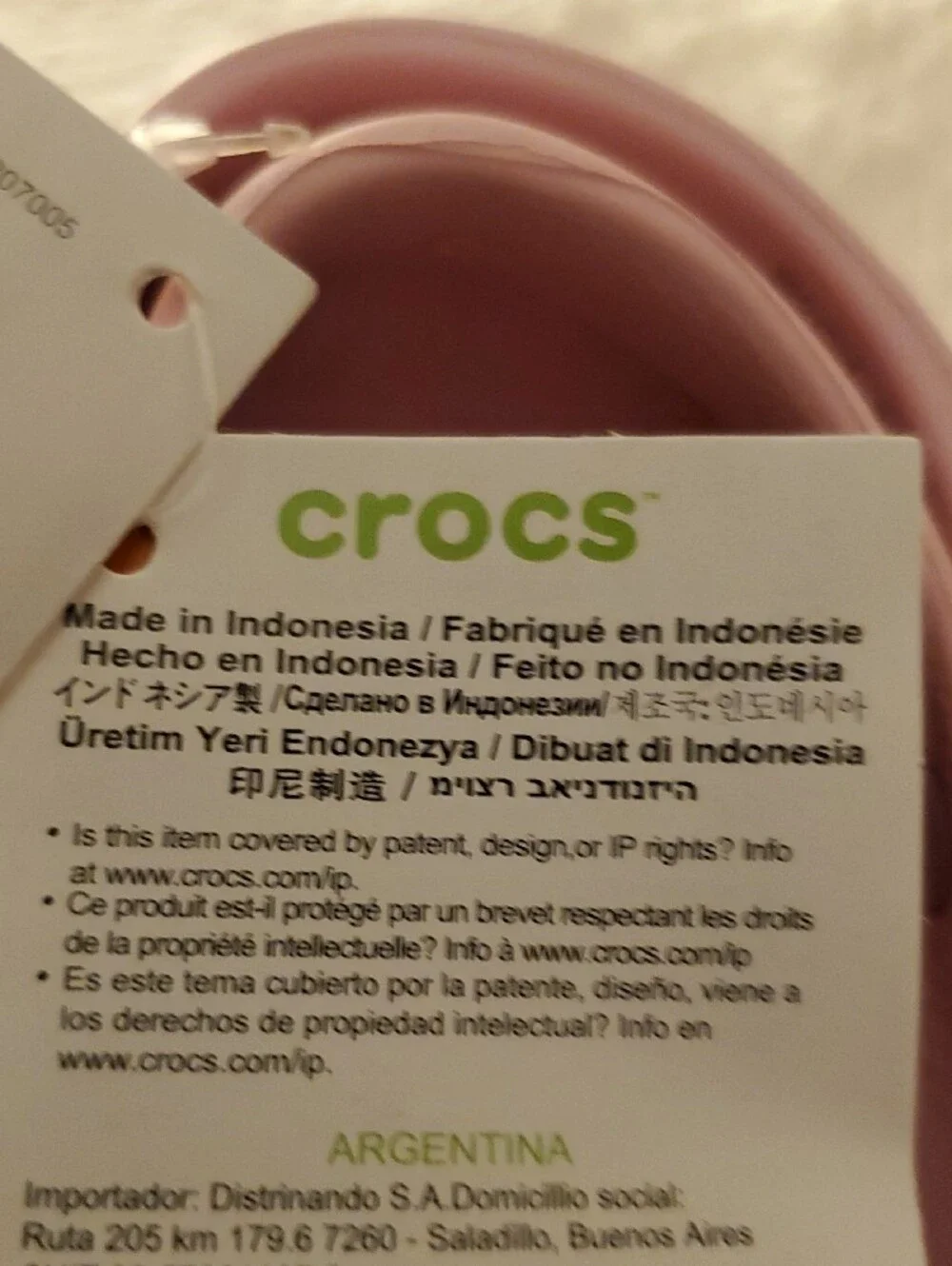 Crocs Crocband Clog Toddler Shoes Pink White Size C5 NWT